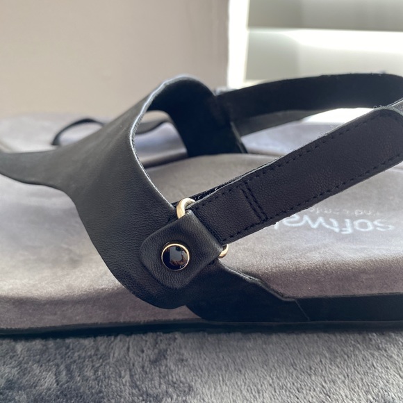 Softwalk Bolinas Leather Thong Sandals Size 11W - Picture 7 of 10